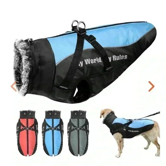 Fancy Pet tags Dog jacket waterproof,wind resistant,adjustable, leash hooks - Picture 2 of 13